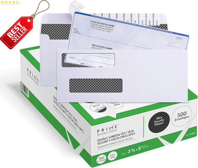 500 Self Seal QuickBooks Double Window Security Check Envelopes 24lb 26865 US