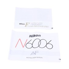 Nikon N6006 35mm SLR Film Camera Instruction Manual And Flash Photography Guide