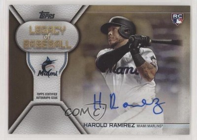 2019 Update Legacy of Baseball Gold 12/50 Harold Ramirez Rookie Auto RC g6p