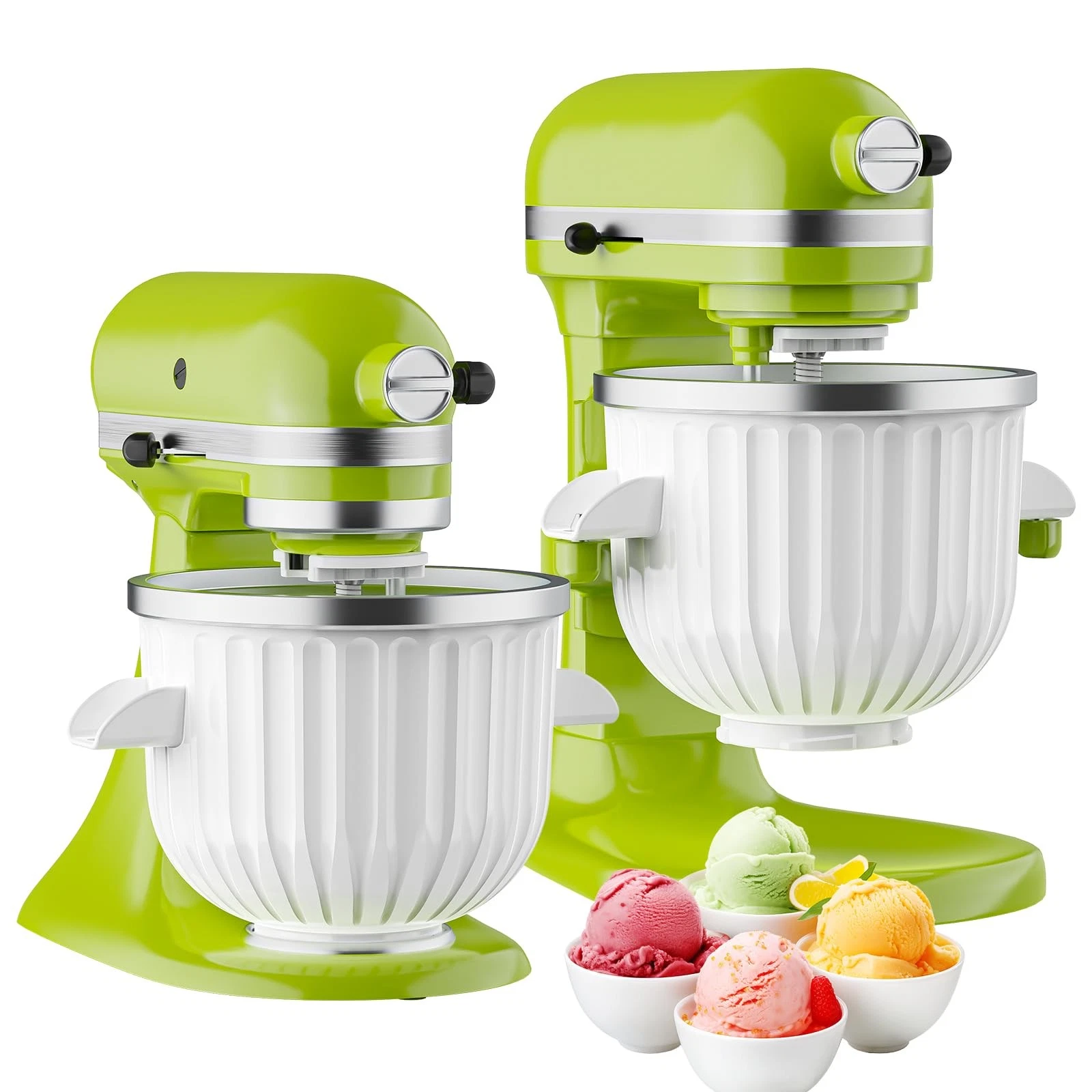 Ice Cream Maker Attachment for KitchenAid Stand Mixer, Compatible with 4.5/5Q...