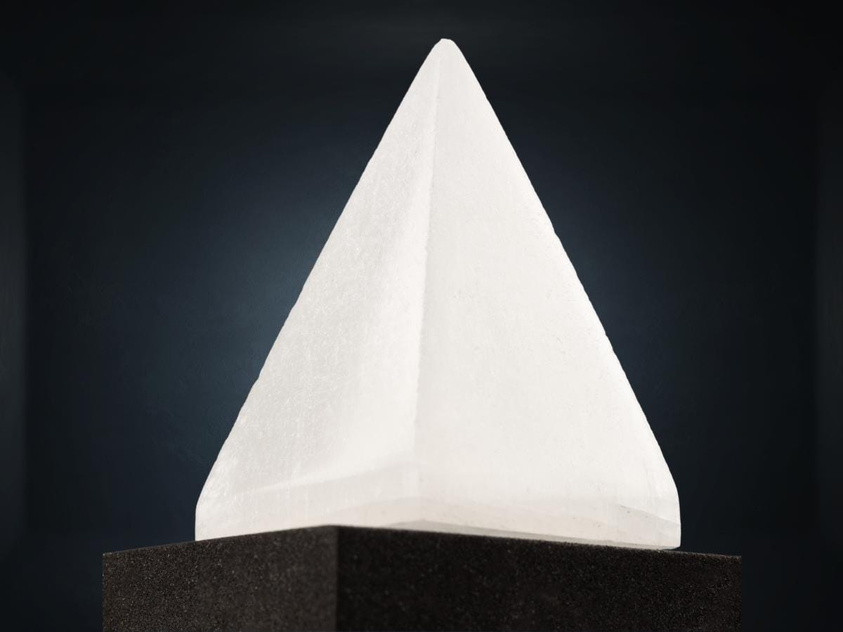 Selenite Pyramid 2.25