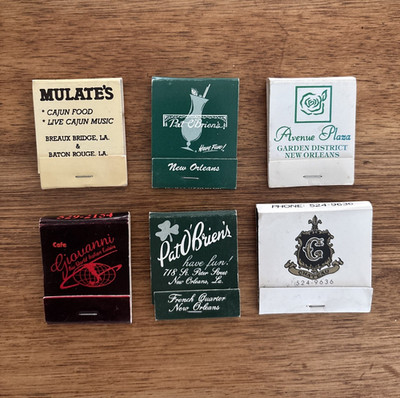 Lot 6 Vintage Matchbooks New Orleans LA Matches Pat O Brien s Chateau Mulate s +