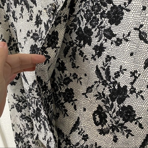 Flora Kung NY Silk Cropped Jacket Black White Floral Women’s 10 Vintage 80s - Picture 6 of 12