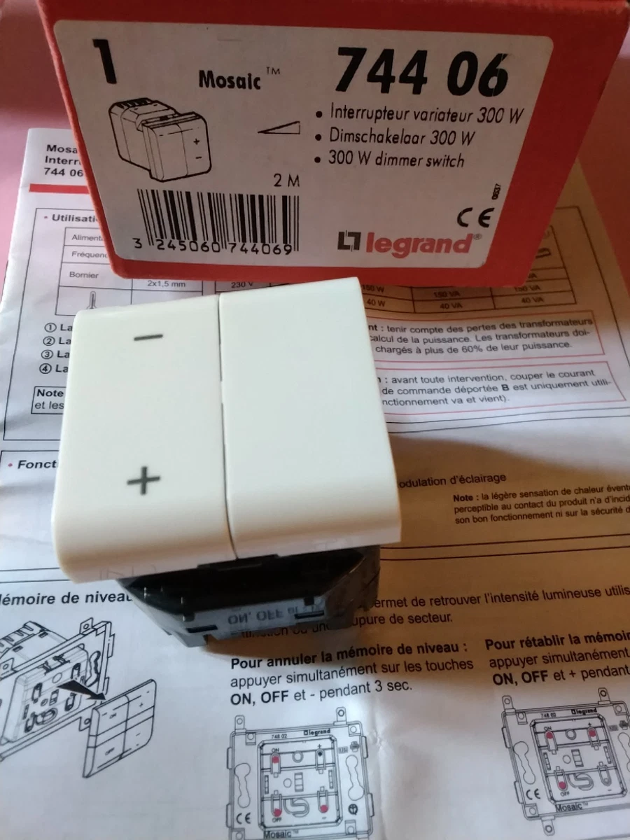 Variateur rotatif Legrand noir neuf - Bricolage