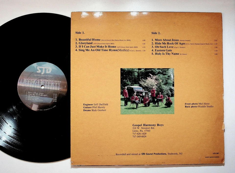 The Gospel Harmony Boys - Sing Me An Old Time Hymn LP Record 33RPM SJD Gospel Foto 2 de 2