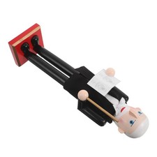 Hand Painted Nutcracker Professor Statue - Wooden Ornament Traditional Craft