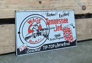 Tennessee Jed Porcelain Enamel Single Side Sign Board