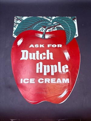 Vintage Dutch Apple Ice Cream Paper Advertising Print Poster