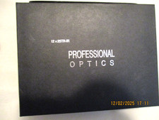 PROFESSIONAL OPTICS 12X25TR-1R-96M- 1000M. BINOCULARS NEW IN WOODEEN CASE
