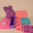 Silicone Molds Lot of 12 For Candy/Gummies Ice Cubes Ect.