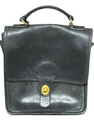 VTG Coach Station black leather crossbody / handbag #U7C-5130 READ