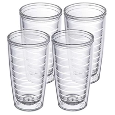 16oz Insulated Tumblers Plastic Keeps Drinks Cold & Hot, 4pack Double Walled ...