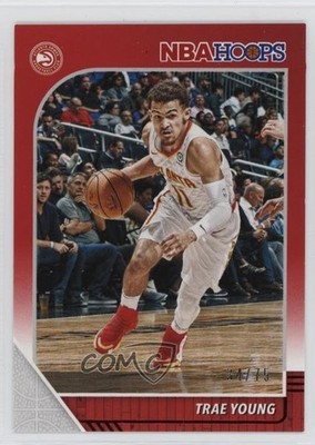 2019-20 Panini NBA Hoops Red 34/75 Trae Young #1 18yu