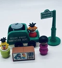 Vintage Fisher Price Little People Sesame Street Figures Truck Lot Bert Ernie