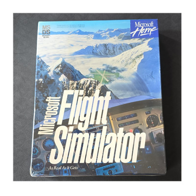 Microsoft Flight Simulator MS-DOS Flight Simulation Software 3.5'' Floppy Disks
