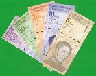 Venezuela 5 10 20 50 100 Bolivares Banknotes x 5 UNC Uncirculated World Currency — photo 1
