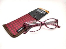 Foster Grant MONICA Magenta Pink Women's Reading Glasses 1.75 w/ Case NEW