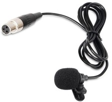 Lavalier Lapel Microphone with Mini XLR Jack, Hand-Clip-on Lapel Mic with Wir...