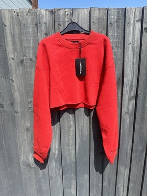 Pretty Little Things Roter Cropped Pullover Uk M