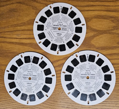 Vintage 1967 View-Master Tour of Universal City Studios 3 Reel Set B477