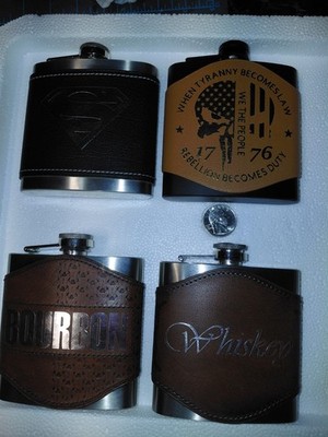 Stainless Steel 6oz Flask lot of 4