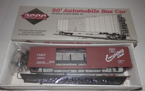 Proto 2000 HO 50' CB&Q 48563 'Everywhere West' Automóvil Caja Coche Kit #21016 Nuevo en Caja | Condition: New
