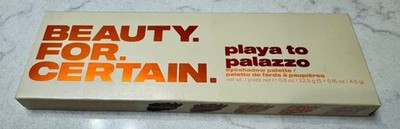 Beauty For Certain Playa to Palazzo Eyeshadow Palette Full Size NIB
