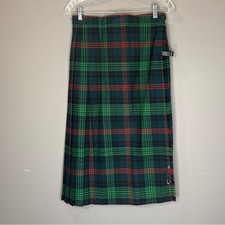 Vintage Strathmore Scotland Tartan Wool Kilt Skirt Women's 14, Minor Imp.