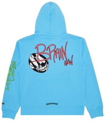 Size M Chrome Hearts Matty Boy Brain Hoodie Blue