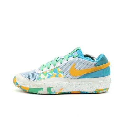 Nike Damen JA 1 MORANT Schuhe Weiß/Gelb/Türkis Mesh Low-Top Sneaker EU 39