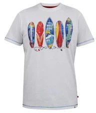 D555 Maui Surf Boards Print Short Sleeve T-Shirt for Men's (601518) 3XL-6XL
