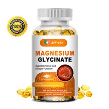 120 Magnesium Glycinate Capsules 400mg Support Healthy Bone Muscle Supplement 0.25 per thousand milligrams