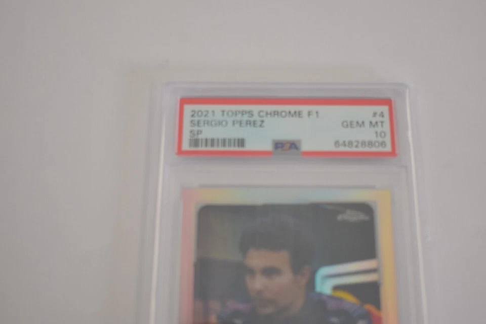 Sergio Perez Psa 10 2021 Topps Chrome Formula 1 F1 #4 Refractor SP Gem Mint - Image 3 of 4