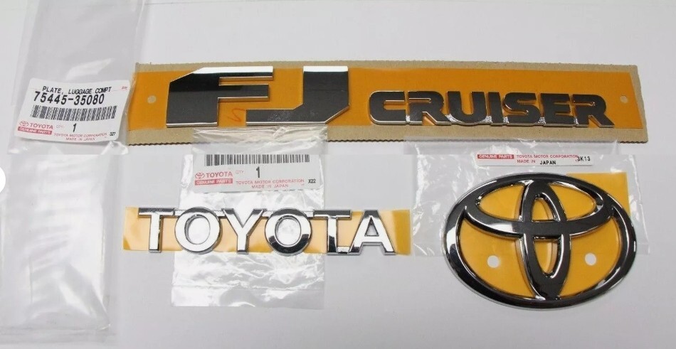 Toyota FJ Cruiser 2007-2014 Rear Door Logo Emblem Kit Genuine OEM