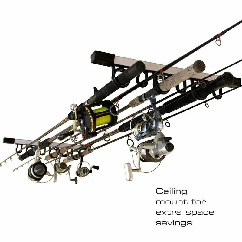 Fishing Rod Rack, Rush Creek 40-0004, 6 Rod, 3-In-1 Wall/ Ceiling - Image 3 of 3