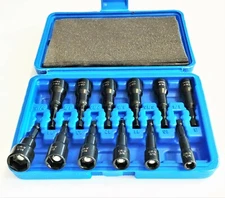 12pc GOLIATH INDUSTRIAL LASER ETCHED IMPACT MAGNETIC NUT SETTER DRIVER BIT SET