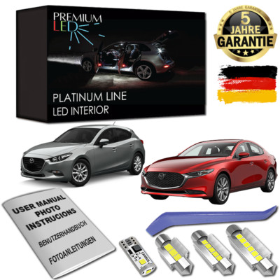 Mazda 3 BM BN Premium LED Innenraumbeleuchtung Set 7 SMD Weiß Canbus 2013-2025