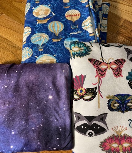 Fabric Lot 3 pieces of at least 1 yard each mix of Poly Cotton and Brushed Poly - Picture 7 of 12