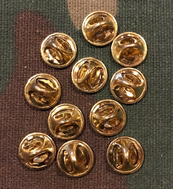 LOT OF 12 BRASS CLUTCH BACKS FOR INSIGNIA eBay
