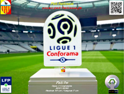Collection Pins Officielle Ligue 2 – Saison 2017-2018, Cadre Bois 21,8x27,7 Cm, 20 Pins Clubs