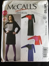 Pattern McCall’s M6792, misses’ tops, tunic, dresses, midi and maxi 16-24