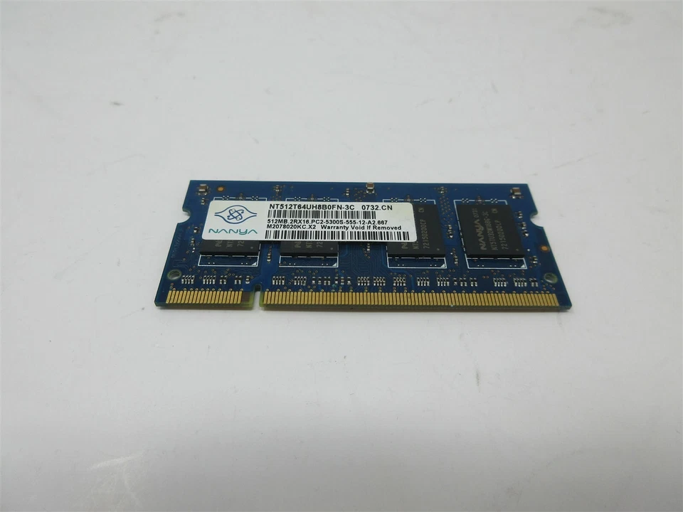 Nanya 512MB DDR2 Laptop RAM Memory SO-DIMM PC2-5300S 667MHz NT512T64UH8B0FN-3C - Image 2 of 2