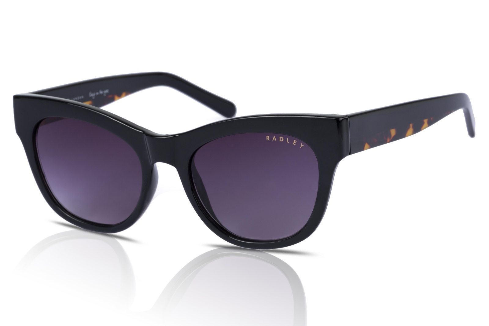 Radley Sunglasses Women's RDS-6508 104 Black Leopard Tortoise/Smoke Gradient