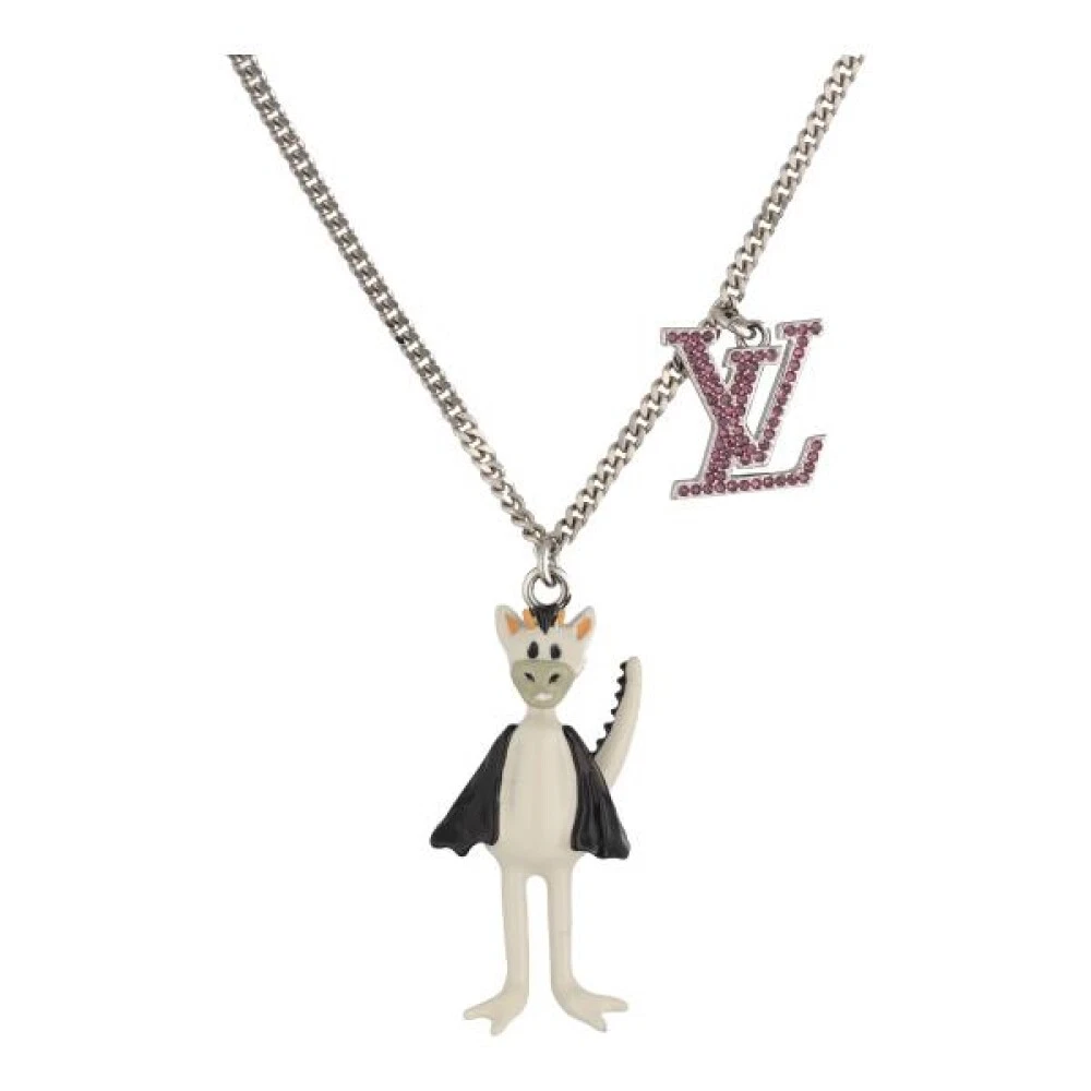 Louis Vuitton LV ID Chain Necklace Gold Brass Metal