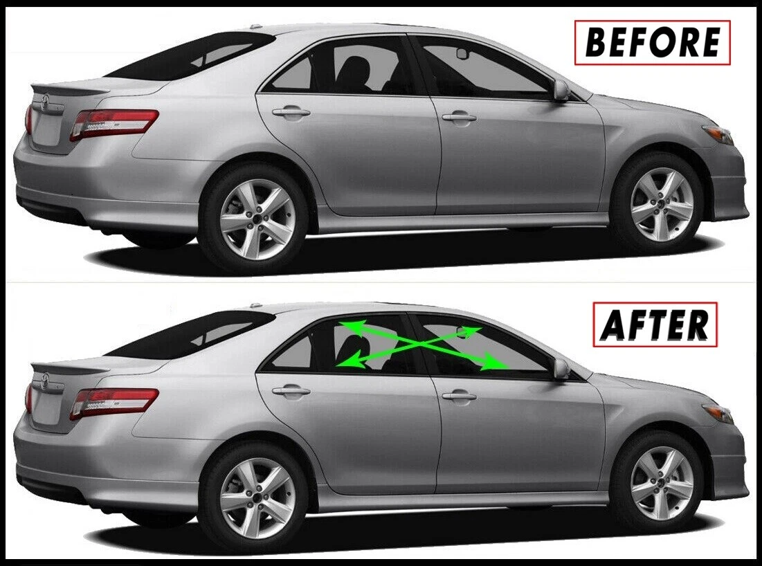 Chrome Delete Blackout Overlay for 2007 11 Toyota Camry Window Trim