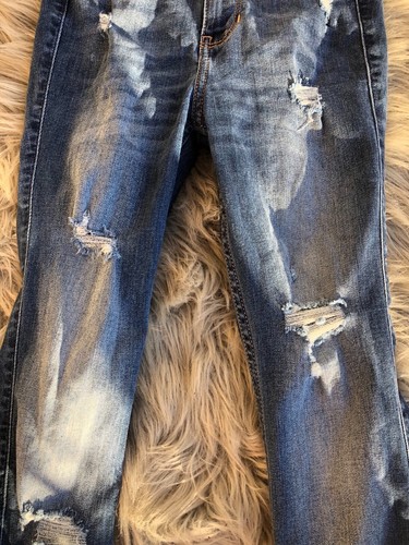 HOLLISTER girls denim distressed skinny 