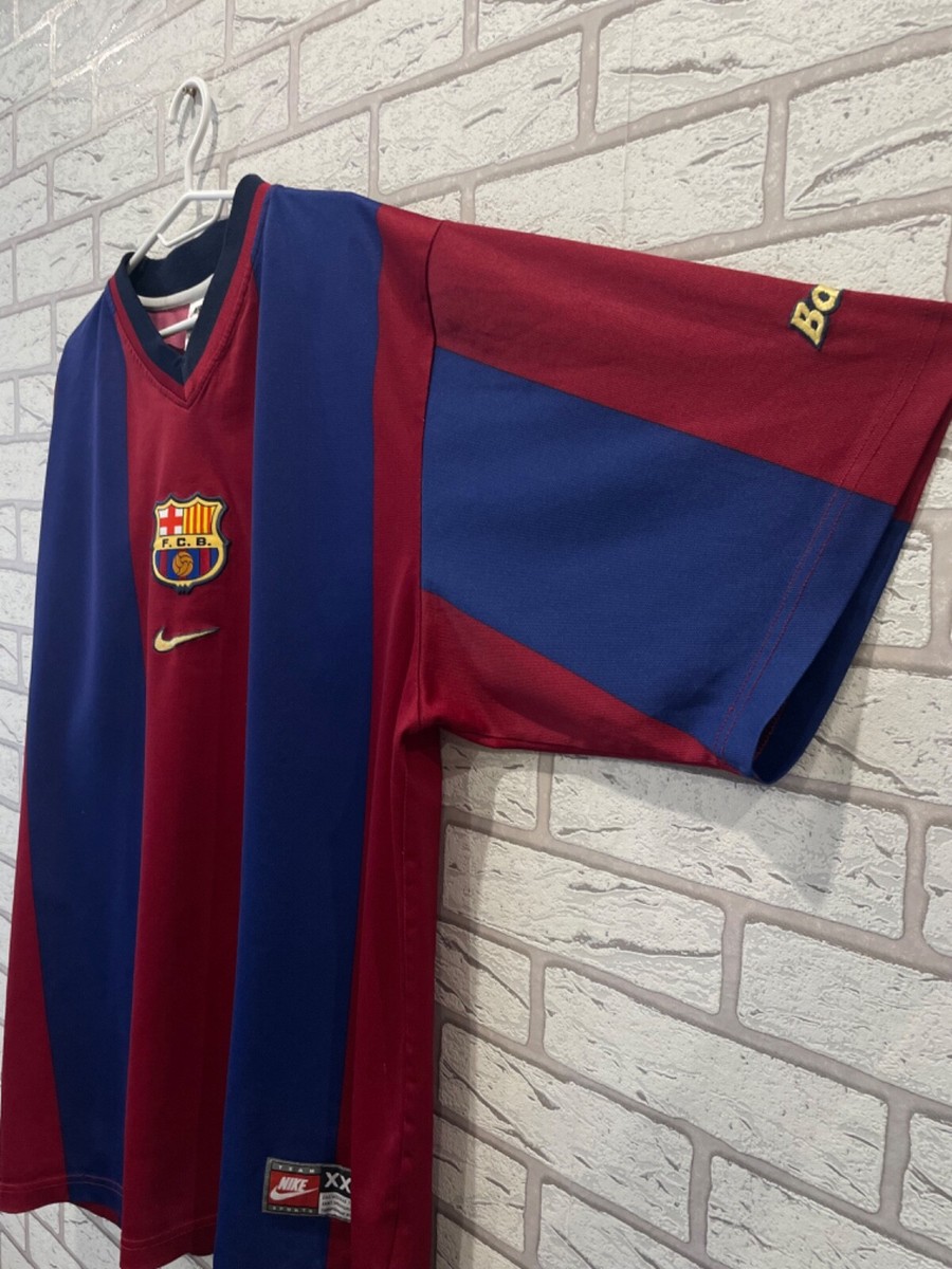 BARCELONA 1998 1999 HOME FOOTBALL SHIRT SOCCER JERSEY NIKE