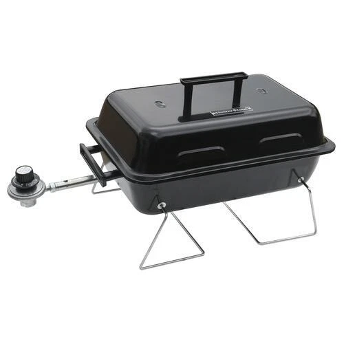 17" Portable Compact Steel Propane Gas Grill Outdoor Picnic Tabletop BBQ Cooker