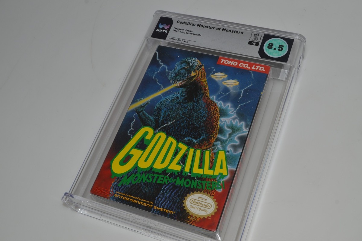 GODZILLA- MONSTER OF MONSTERS WATA GRADED 8.5 Nintendo NES -Very