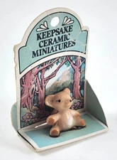 Vintage 1975 Keepsake Ceramic Miniatures Teddy Bear Wallace Berrie & Co
